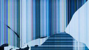 fake broken lcd screen  laptop background