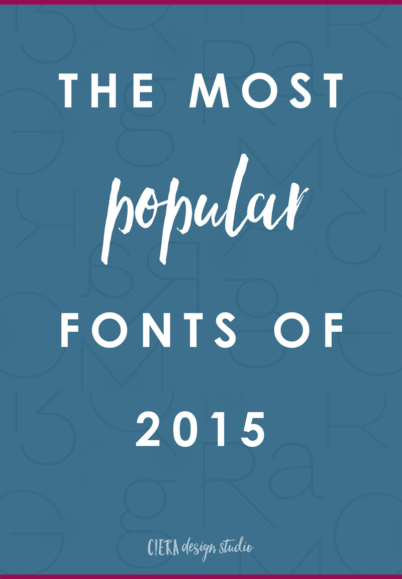 The Most Popular Fonts of 2015  Ciera Design Studio