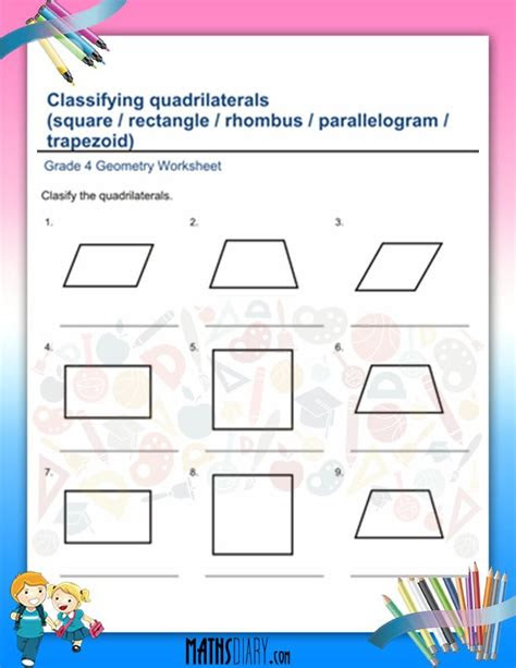  geometry grade 4 math worksheets