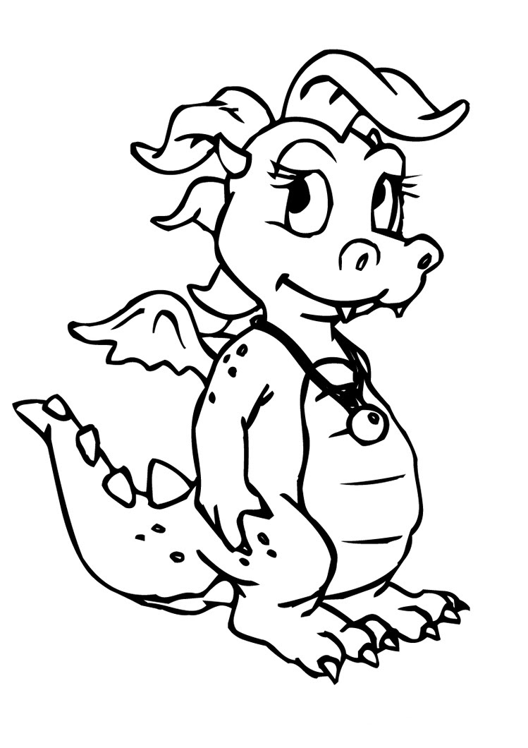 Coloriage de dragon