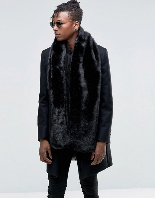 Wrap up in a rich (looking) faux-fur scarf.