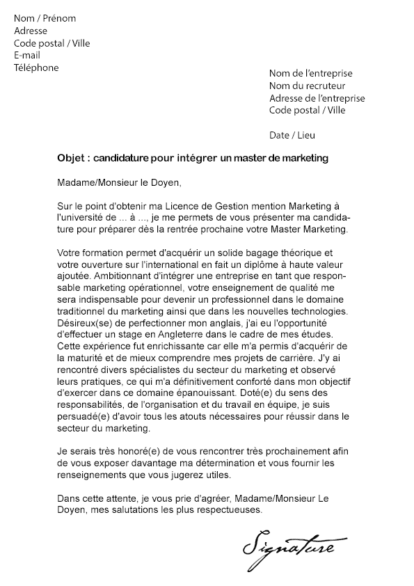Licence eco gestion lettre de motivation - laboite-cv.fr