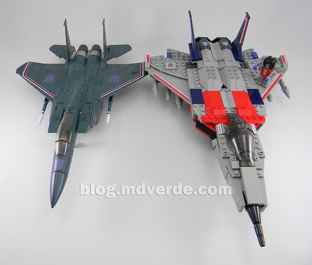 Transformers Starscream - Kre-O - modo alterno vs Masterpiece
