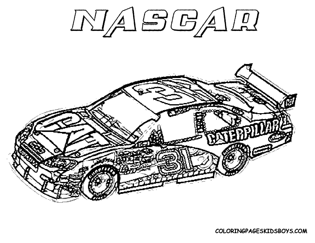 Nascar coloring pages to download and print for free