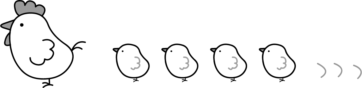 にわとり ヒヨコ のイラスト 無料イラスト フリー素材