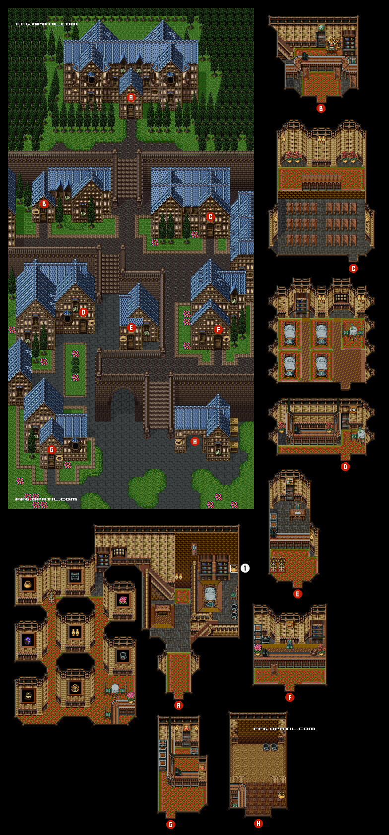 Ff6攻略 各所のマップ ジドールの町 全マップ完備 ファイナルファンタジー 6 Final Fantasy Vi 攻略