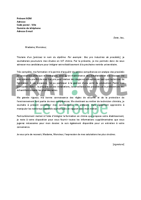 exemple cv pour dut gmp - CV Anonyme