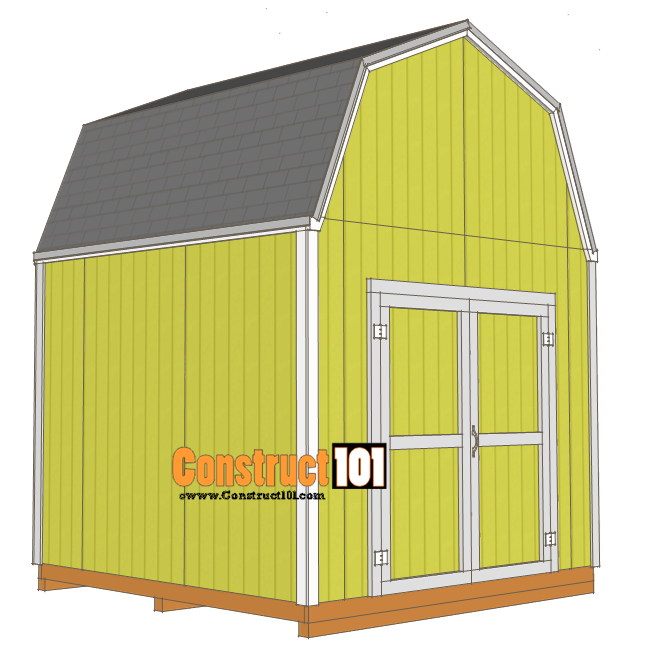10x10 Shed Plans - Gambrel Shed - Construct101