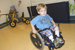 Ian's Speeding Around in his Wheelchair!