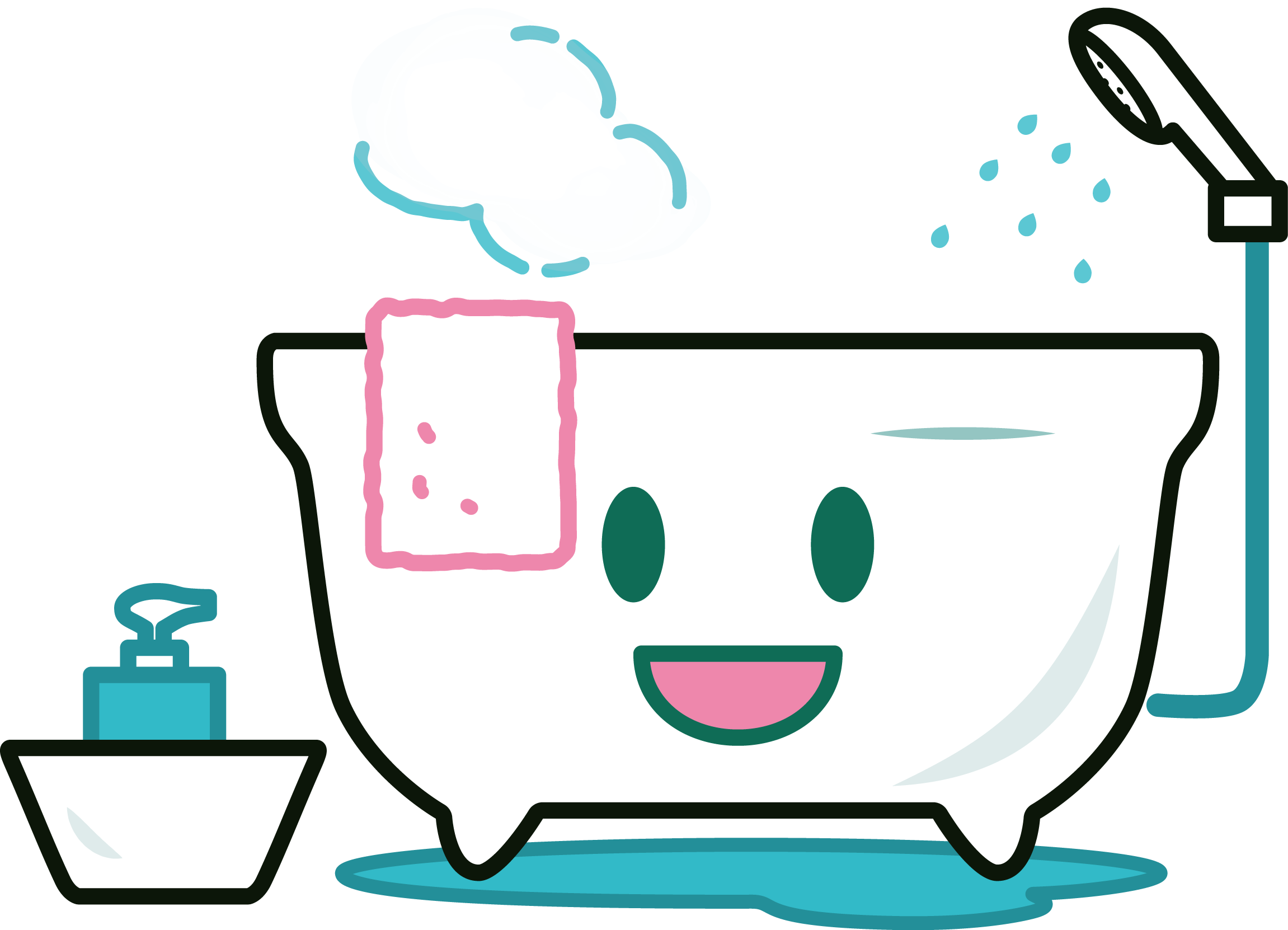 お風呂のイラスト バスタブとシャワーなど 可愛い無料イラスト素材集