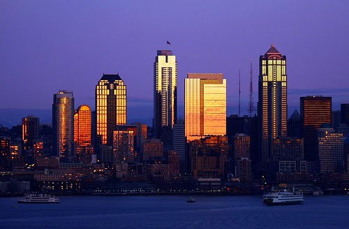 Downtown Seattle at Sunset