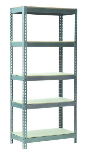 5 Tier Silver Heavy Duty Steel Frame 500kg Capacity Shelving Racking 1800H 1600W 500D for Garage Workshop Warehouse Powder Coated