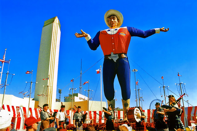 Bagpipe Band under Big Tex, State Fair of Texas