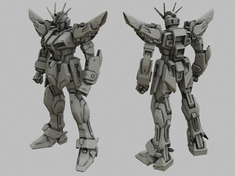 strike noir gundam 3d mesh cg sandrum
