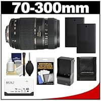 Tamron AF 70-300mm F/4-5.6 Di LD Macro Lens + EN-EL9 Batteries with Charger + Accessory Kit for Nikon D5000, D3000, D40, D40x & D60 Digital SLR Cameras