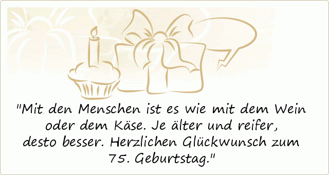 Geburtstagswünsche Zum 75