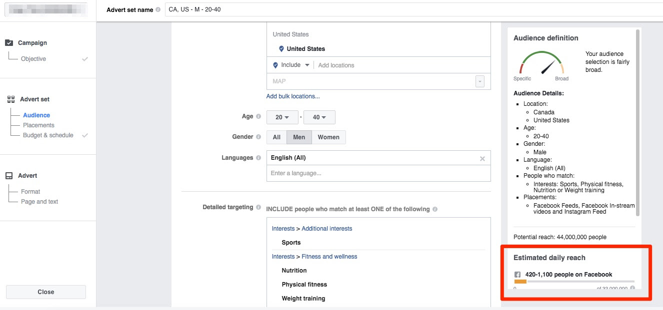 facebook-estimated-daily-reach-ad-setup