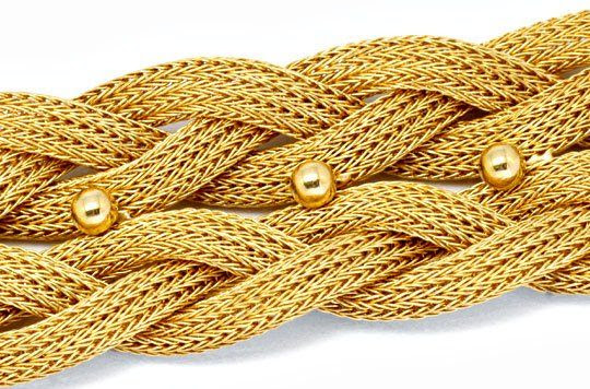 Originalfoto GELBGOLDARMBAND, STRUMPF ZWEIFACH GEFLOCHTEN 18K LUXUS!