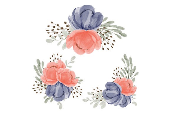 Crella Watercolor Peony Flower Arrangement Set Print on Demands Design by
elsabenaa Compatible with Cameo Silhouette Studio, Cricut and other cutting machines for any crafting projects.