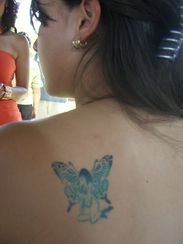 Airbrush Tattoo Fairy at Girl Back
