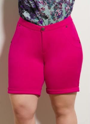 Bermuda Neoprene Pink Plus Size
