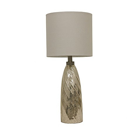 decor therapy bing faceted table lamp with linen shad