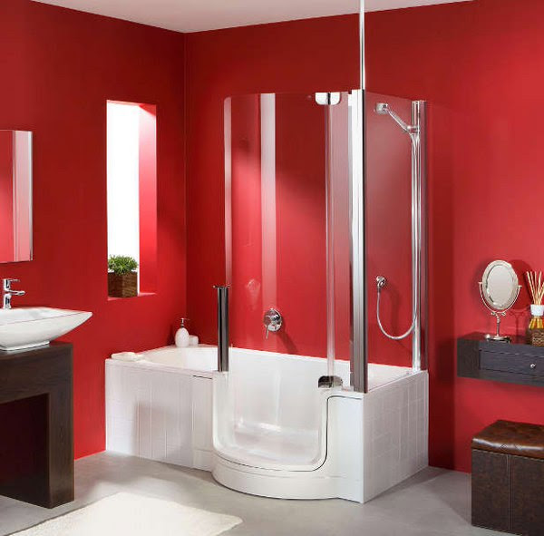 Bathroom Remodeling Ideas with Red Colors | House Decorating Ideas