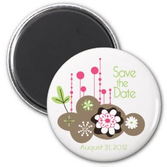 Floral Save the Date Magnet magnet