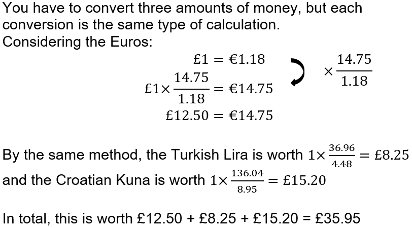 Currency conversion in foreign exchange market