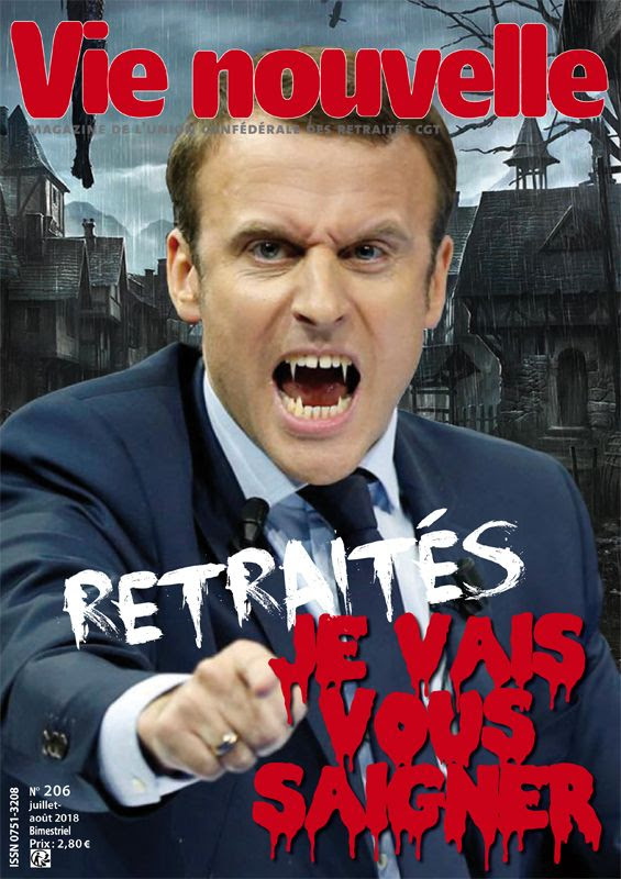 La Une du dernier numéro de "Vie Nouvelle", le mensuel des retraités CGT