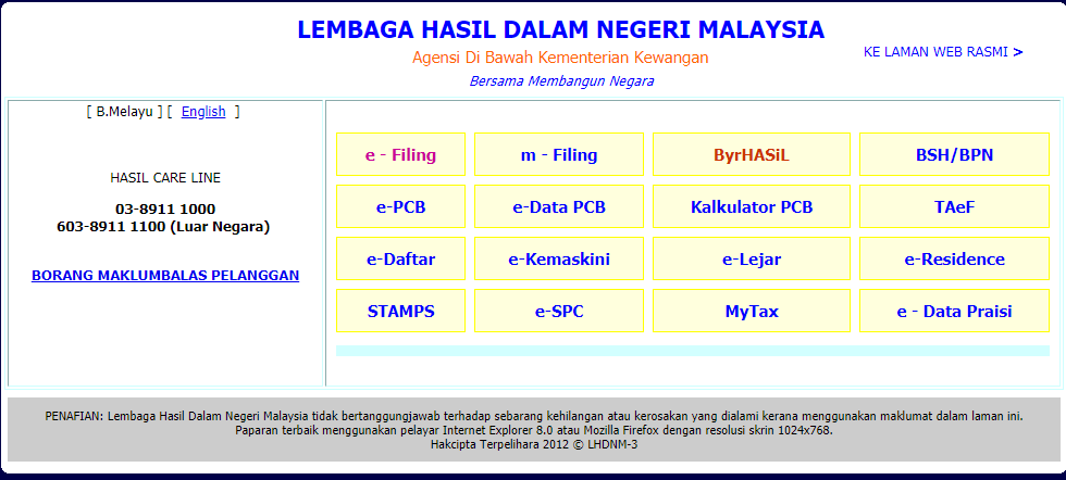 Cara Login bsh.hasil.gov.my Untuk Mohon Bantuan Prihatin 