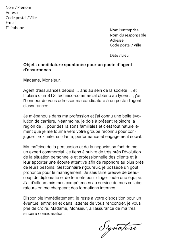 Lettre de motivation AG2R La Mondiale - Modèle de Lettre