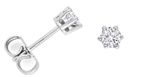 Originalfoto DIAMANT-OHRSTECKER OHRRINGE WEISSGOLD