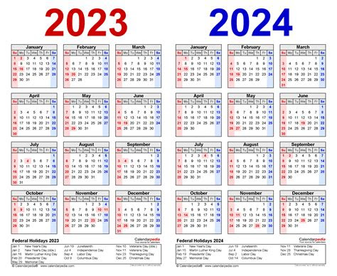  2023 2024 two year calendar free printable pdf templates