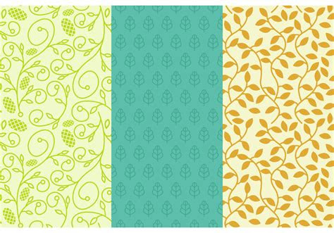 background daun seamless patterns   vectors