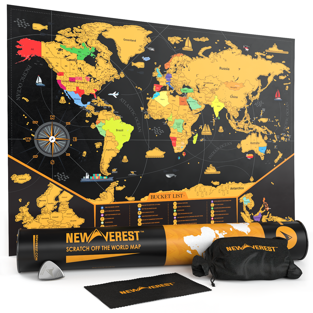 World Map Scratch Off World Scratch Off Map: Travel the World and Track Your Travels 