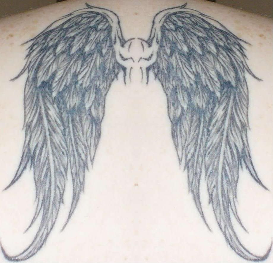 Angel Wing Tattoos small angel