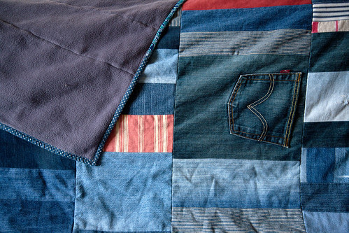 Denim quilt detail