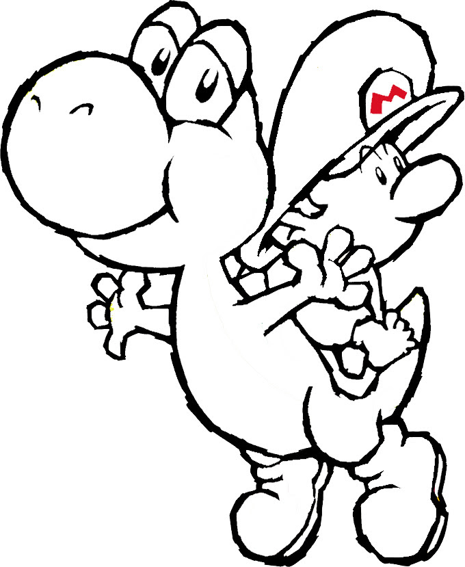 Download Yoshi coloring pages to download and print for free