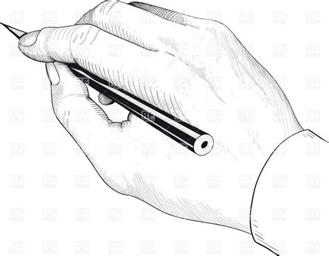 hand writing   drawing pencil vector image