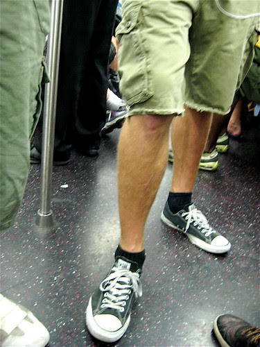 Converse All Stars on the New York Subway