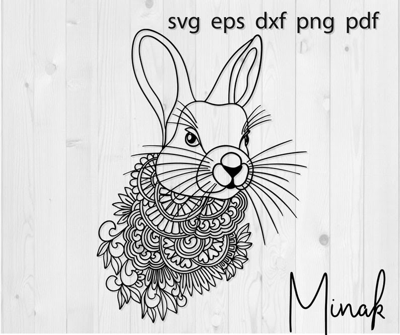 Download 3D Bunny Mandala Svg - 219+ File for DIY T-shirt, Mug, Decoration and more for Cricut, Silhouette and Other Machine