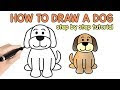 how to draw a dog easy Easy dog drawing for kids