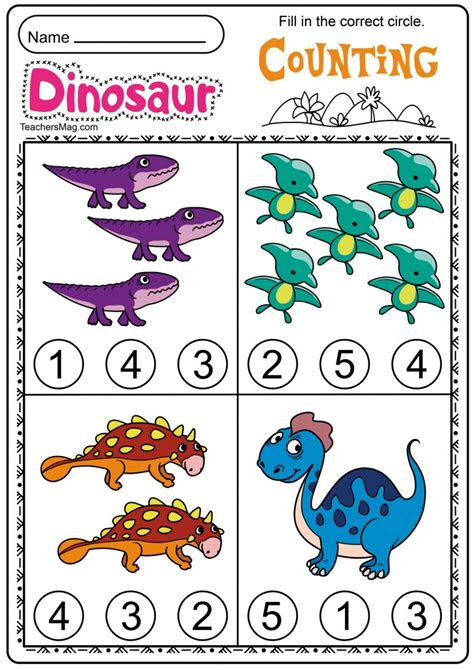  free printable dinosaur worksheets teachersmagcom dinosaur