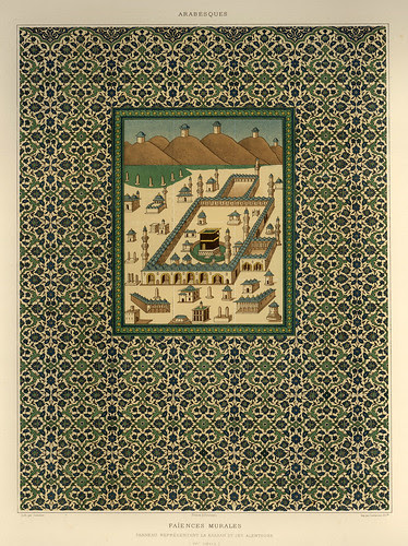 011-Mural de loza esmaltada siglo XVI-L'art arabe d'apres les monuments du Kaire…Vol 2-1877- Achille Prisse d'Avennes y otros.