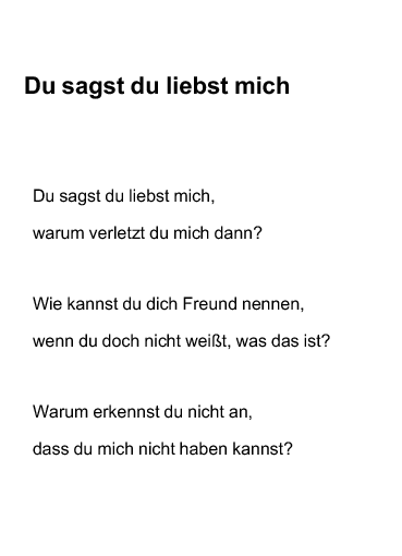 Du Sagst Du Liebst Mich Nicht Du Sagst Du Liebst Mich 2020 02 28
