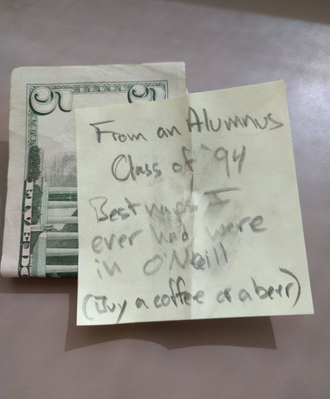 Fell asleep in the library. Found this on my desk when I woke up