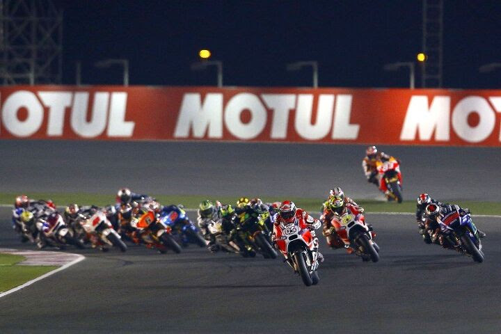 A Ducati in front and the number 93 way out in the car park. The Qatar MotoGP race was anything but predictable.