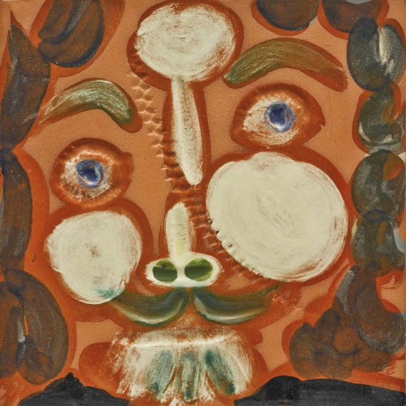Pablo Picasso, VISAGE AU TRAIT OBLIQUE (ALAIN RAMIÉ 587)