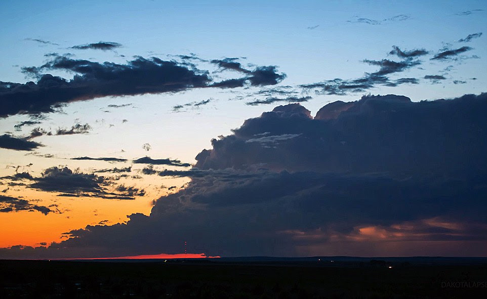 Halverson also said that the clouds made for some great sunrise and sunset shots, like the one seen here